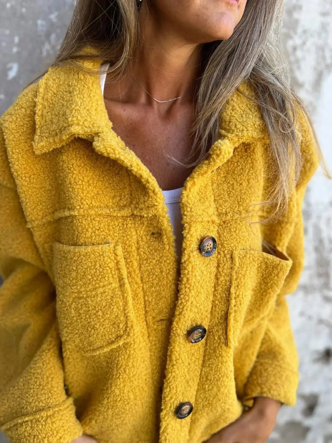 Herfst Winter Lamsbont Jas Enkele Knop Notch Kraag Dames Korte Jas Casual Stijl Chinese Fabrikant Normale Grootte