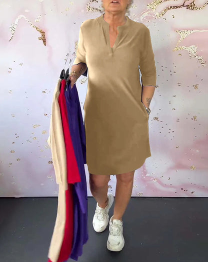 Hanneke | Jurk met V-hals